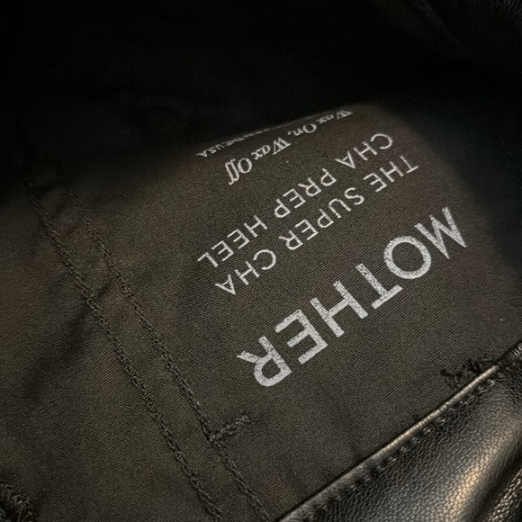 MOTHER The Super Cha Cha Prep Hell Faux Leather Flare Pants 24 - Picture 11 of 15